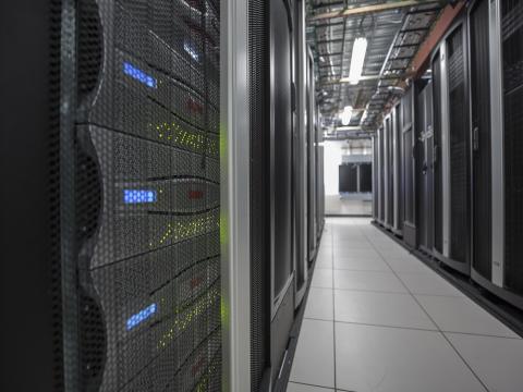 A row of servers.